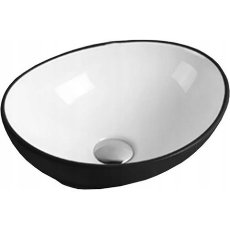 Eliza Aufsatzwaschbecken, schwarz, oval (1/5)