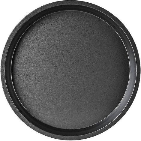 Plaque à pizza ronde antiadhésive en acier au carbone robuste pour restaurant-18.20X18.20X2.70CM-Black (1/4)