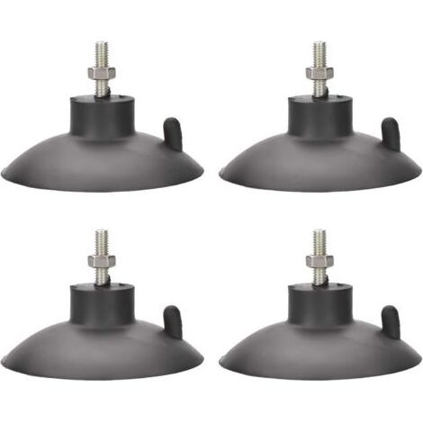 Lot de 4 pieds à ventouse avec vis pour coupe-frites industriels et commerciaux (noir) (1/5)