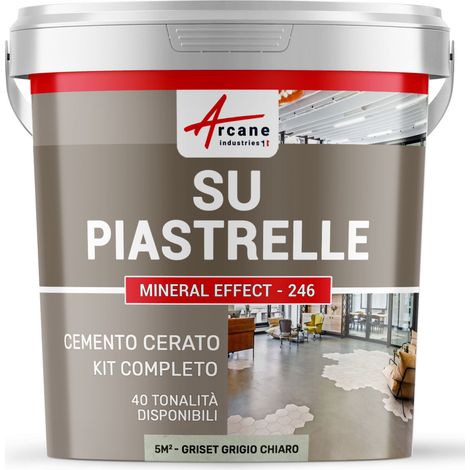Microcemento su piastrelle - 5 m² (in 2 strati) Grigio Chiaro Spinello - ARCANE INDUSTRIES