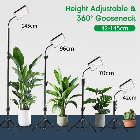 Lampe horticole LED spectre complet - Éclairage horticole 3 modes réglables avec télécommande et minuterie - Pour fleurs et légumes d'intérieur (1/5)