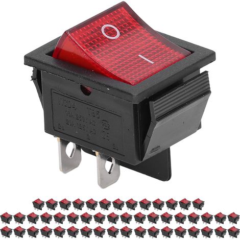 50 Miniatur-Kippschalter aus Messing mit 4 Pins und 2 Positionen, für Boote, hohe Intensität 125/250 V. (1/5)