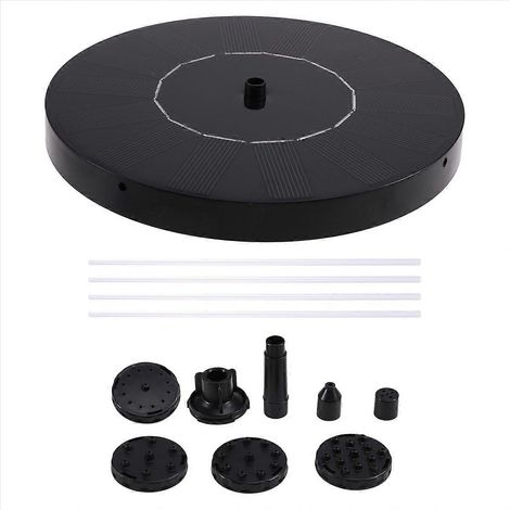 Pompe solaire pour fontaine et bain d'oiseaux, 1,5 W, pour extérieur, jardin, piscine, bassin. (1/5)