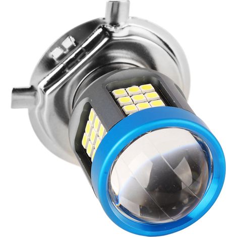 Phare avant moto LED H4 blanc super lumineux large vision alliage aluminium ampoule moto éclairage puissant (1/5)