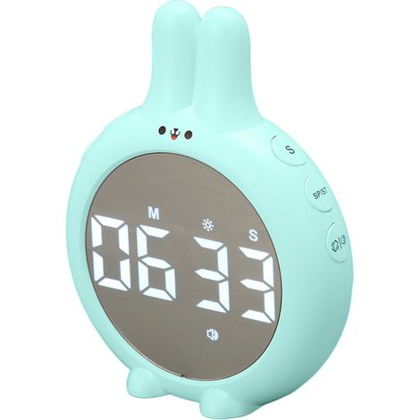 Minuteur Lumineux Enfant Lapin Mignon Numérique Compte à Rebours Cuisine Sport Exercice Bleu Ciel (1/5)