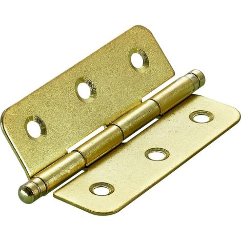 Hettich Zierscharnier Stahl, vermessingt, 60 x 40 mm, 1 Stück Klappscharnier