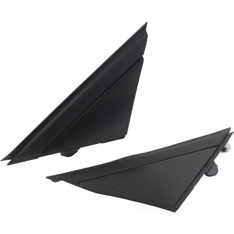Couvercle de Drapeau de Rétroviseur de Porte 1SH17KX7AA Rétroviseur Gauche Droite Triangle Plaque Garniture Remplacement pour FIAT 500 2012 à 2017 (Noir brillant),