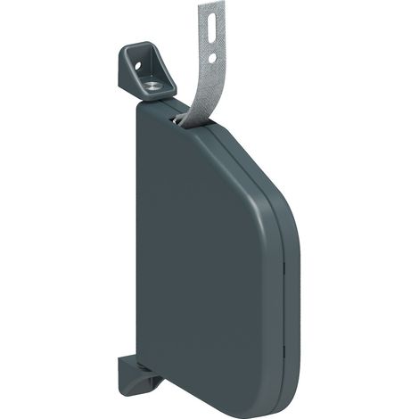 Enrouleur de sangle arrondi pour volet roulant avec sangle de 5,5 m - gris anthracite (1/2)