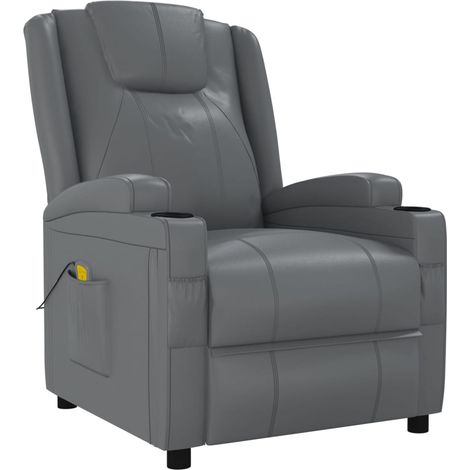 Massagesessel Anthrazit Kunstleder vidaXL (1/5)