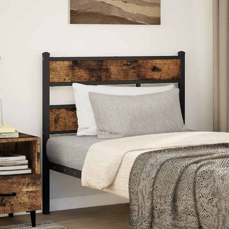 Ersatz-Kopfteil Räuchereiche 75 cm Eisen und Holzwerkstoff