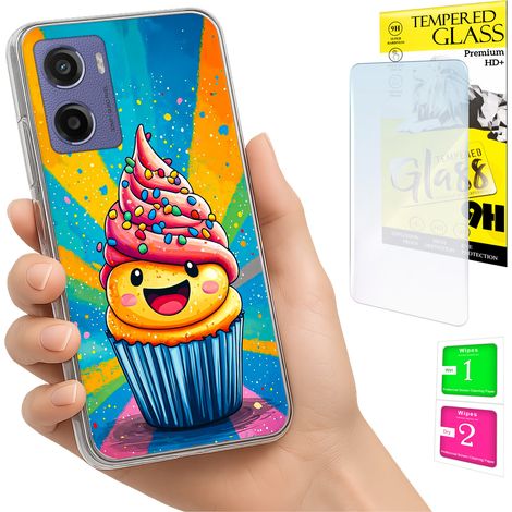 Funda para Motorola Moto E15 / Moto G05 con foto y parte trasera de cristal (1/5)