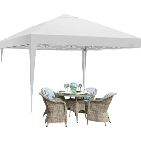 Tenda a montaggio rapido, protezione UV, design impermeabile, bianca, 3x3 m (1/2)