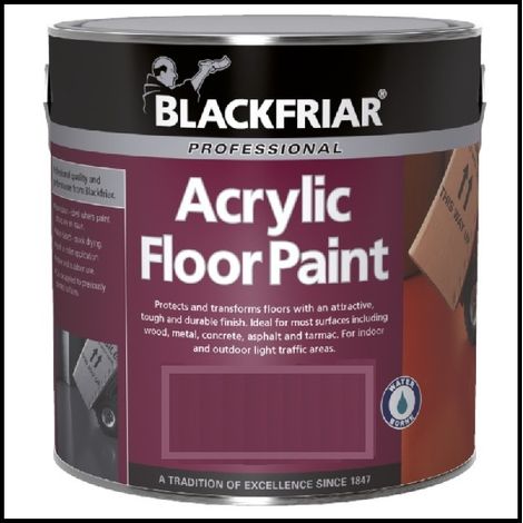 Blackfriar Acrylic Floor Paint - Hard Wearing - White - 1 Litre
