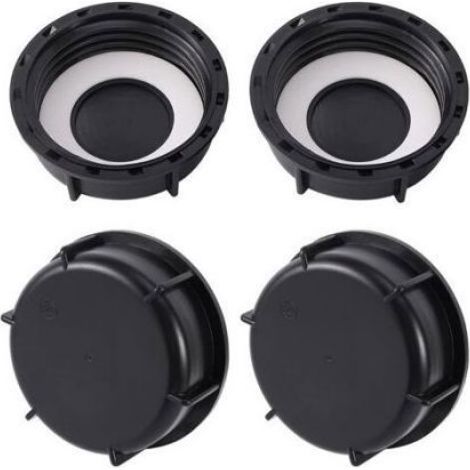 Bouchon De Reservoir IBC - Filetage S100x8 - Pour Cuves 1000 L - Etanche Et Robuste - Noir (1/4)