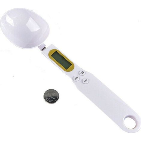 Balance numérique à cuillère - Mesure électronique pour un pesage et un dosage précis de 0,1 à 500 grammes - Convient également aux liquides - Écran LCD - Balance pour aliments pour animaux-AquaForge (1/4)