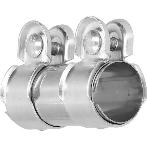 Raccord de tuyau d'échappement de 1,4 po, manchon à double collier, joint bout à bout en acier inoxydable, longueur 3,7 po (1/5)