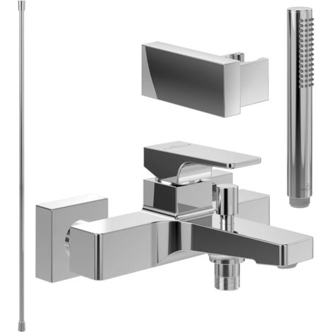 VILLEROY ET BOCH Architectura Square pack mezclador de bañera mecánico cromado con set (1/2)
