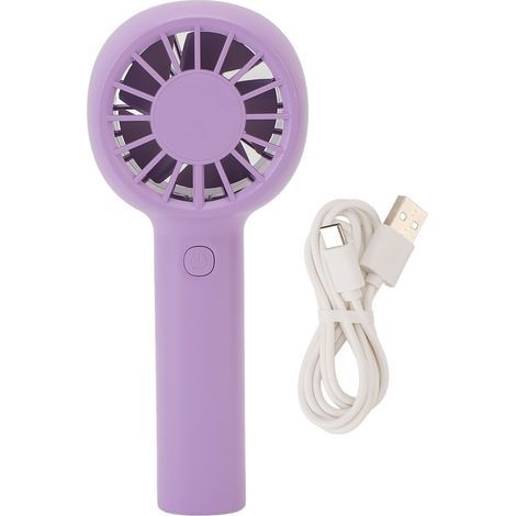 Portable Fan with 5 Speeds, Quiet Operation, 5.5 Hour Battery Life, and Hanging Loop – Purple, 68 x 43 x 155 mm (1/5)