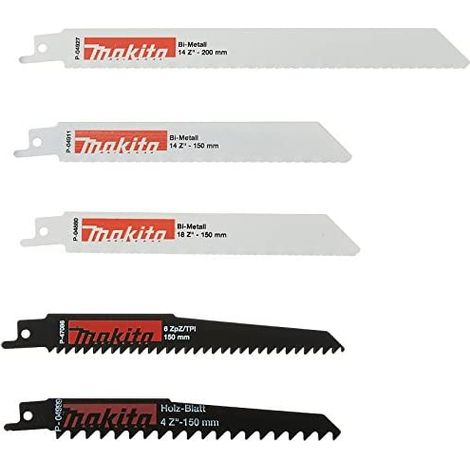 Makita - Juego de hojas de sierra sable - para madera, metal - 5 piezas