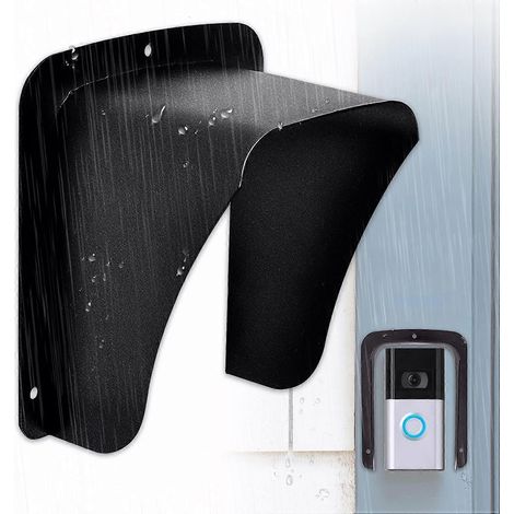 Boîtier métallique étanche compatible avec caméra vidéo, sonnette, serrure de porte, poignée de porte d'accès  protège l'appareil du soleil et de la pluie - WELLNGS-AquaForge