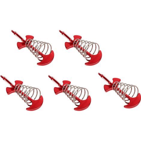 5 fischgrätenförmige Deckanker, federbelastete Zeltmarkisenhaken, verstellbare Abspannleinen-Befestigungsschlaufen, Deckhaken (1/5)