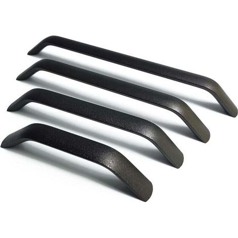 Küchenschrank- und Schubladengriffe, Kleiderschrankgriffe, Schlafzimmermöbelgriffe, Schwarz, 96 mm Lochabstand, 2 Stück (1/4)