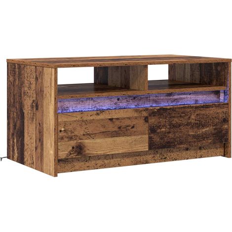 Maison Exclusive - Couchtisch mit Schubladen Altholz 90 x 50 x 45
