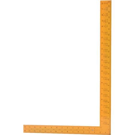 Règle en aluminium, équerre multifonctionnelle de précision, outil de travail du bois pour le contrôle et la mesure, jaune