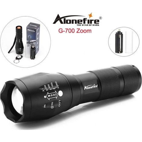 Lampe torche LED XM-L T6 1000 lumens avec zoom pour la chasse et la pêche (1/5)