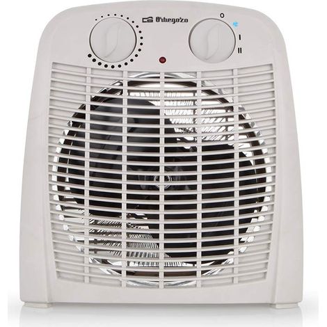 Calefactor Orbegozo FH 7000, selector rorativo de 3 posiciones, modo ventilador, apto para baño IP-21, 2000 W (1/5)