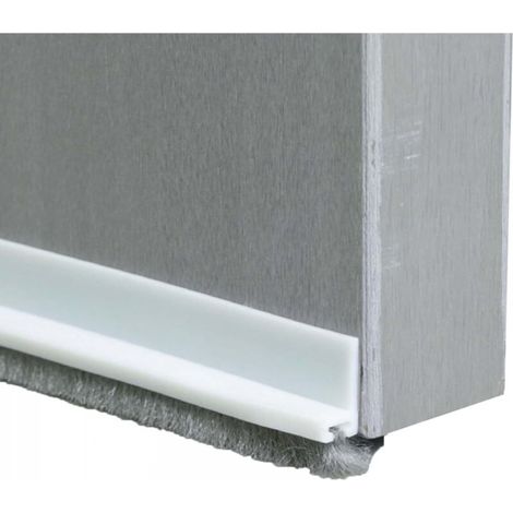 Cale-porte de qualité supérieure pour bas de porte, lot de 1, 5 cm de large x 99 cm de long (blanc) (1/5)
