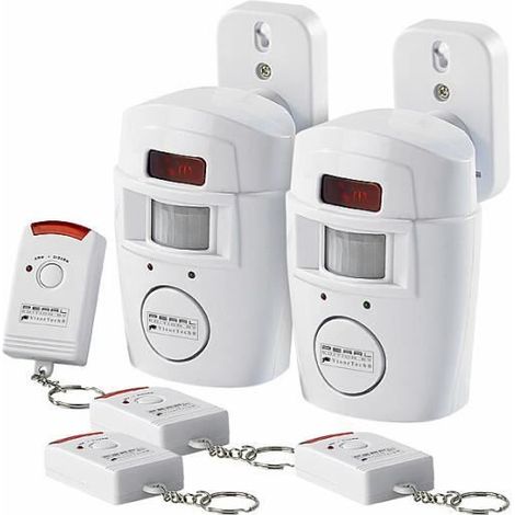 Système d\'alarme avec détecteur de mouvement PIR - VISORTECH - Classique - Infrarouge - 5m portée - Intérieur (1/2)