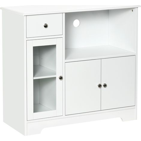 Meuble pour micro-ondes OSAKA blanc (1/5)