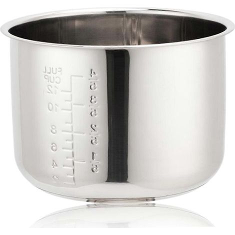 Cuiseur à riz en acier inoxydable, cuve intérieure 5 L, avec graduation, couleur argent
