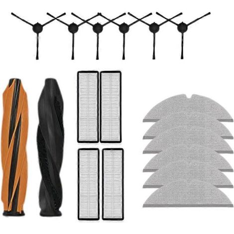 Kit de remplacement pour aspirateur robot Dreame D20 Pro/D20 Plus : brosse principale + brosse latérale + filtre + chiffon de nettoyage pour un nettoyage durable (1/5)