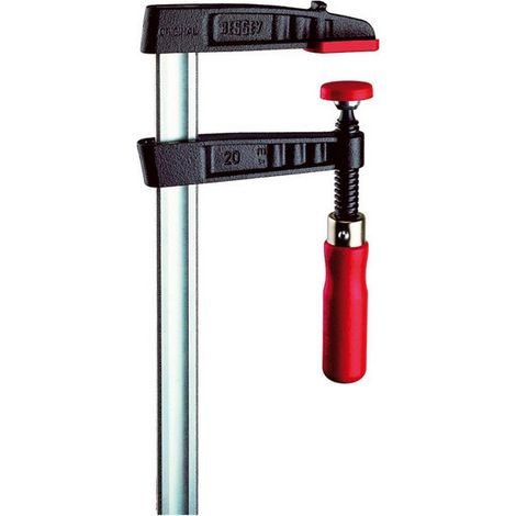 Sargento de hierro fundido maleable, capacidad de fijación : 160 mm, Alcance 80 mm, corredera 25 x 6 mm