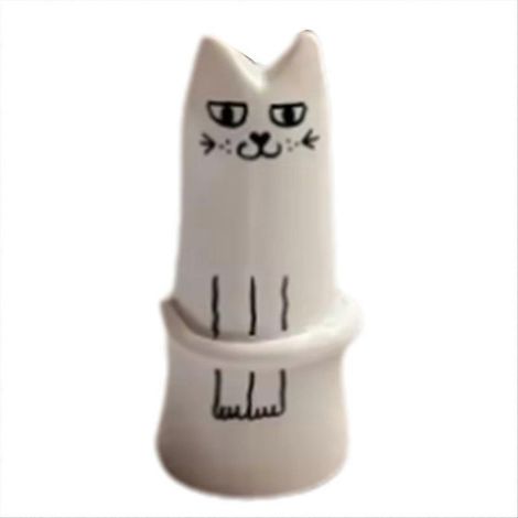 Vase chat, collection commémorative, bouteille pour poils d'animaux, boîte de rangement pour barbe de chat, décoration de bureau en résine. Vase décoratif. (1/5)