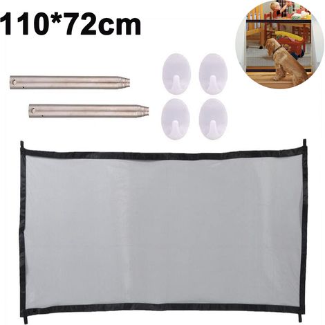 Baby Gate - Mesh Folding Safety Fence - Indoor Outdoor Portable Pet Gate - For Dogs Babies - 1 Unit