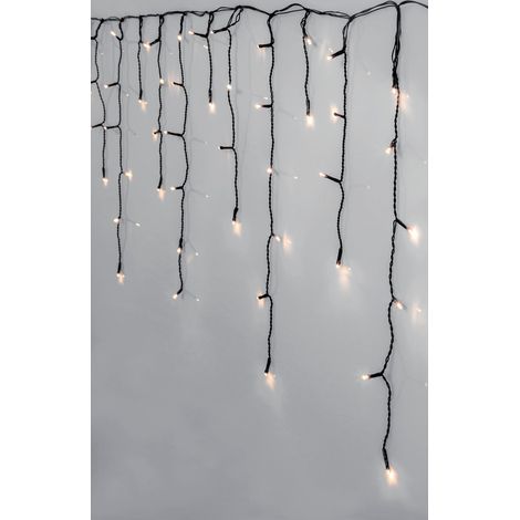 EGLO LED Lichterkette XXL für außen, Außenbeleuchtung Weihnachten warmweiß, Lichtervorhang Eisregen, 24 m