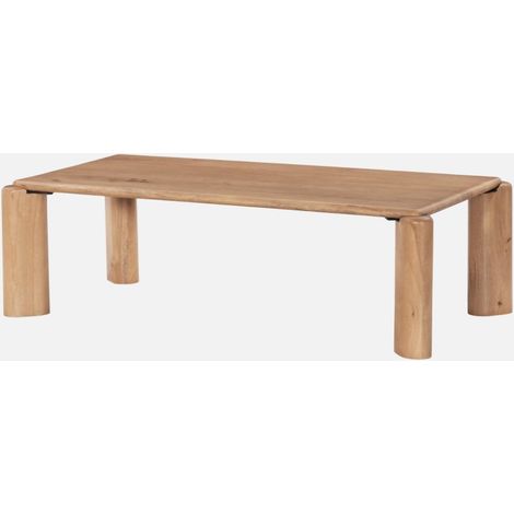 Mesa de centro exótica rectangular de madera de mango (1/5)