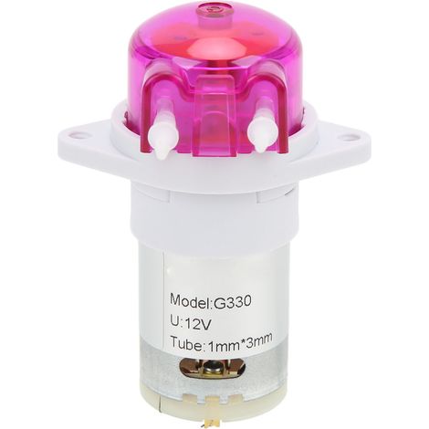 Pompe péristaltique pour liquides, forte aspiration, petite pompe doseuse pour laboratoire, analyse et industrie pharmaceutique, 12 V CC, 1 x 3 mm (12 ml/min)