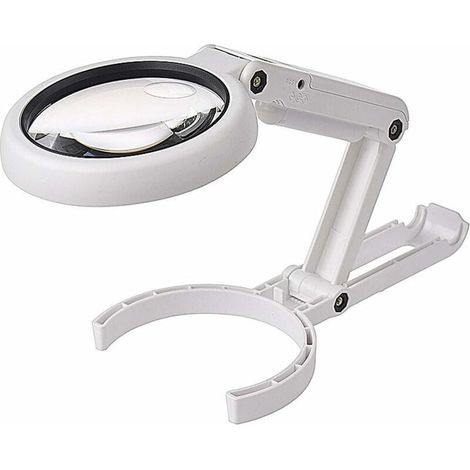 Lampe Table Verre Loupe Pliable 5X/11X USB 8 Lumières LED Lecture Loisirs Bijoux Travaux Manuels L&39établi UC08 (1/4)