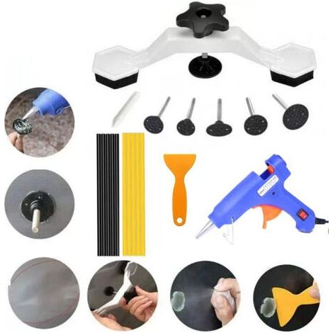 Kit Debosselage sans Peinture,Réparation Dent De Paintless,Carrosserie Outils Kits Extracteur Automotive Paintless Corps Dent Réparation De Voiture Retrait Kits (1/4)