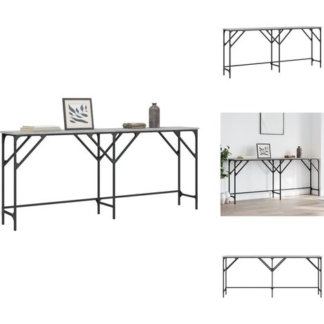 Table console sonoma gris 180x29x75 cm bois d'ingénierie - Table Basse - Table D'appoint - Meuble Élégant - Table Console - Design Industriel (1/5)