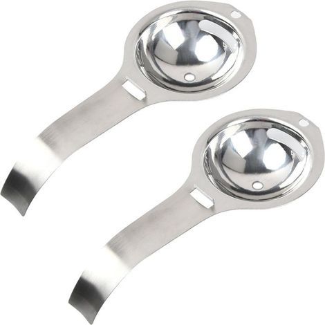 (Silber) 2-teiliger Eiertrenner, Eigelbtrenner und Eierfilter aus Edelstahl für die Küche (1/5)