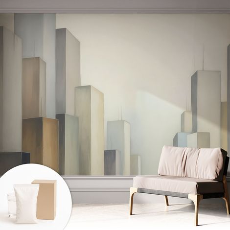Carta Da Parati In Vlies Decorativa Per Pareti - Con Motivi Moderni - Con Colori Intensi - Per Ufficio Grattacieli cittadini 312x219 cm (1/5)