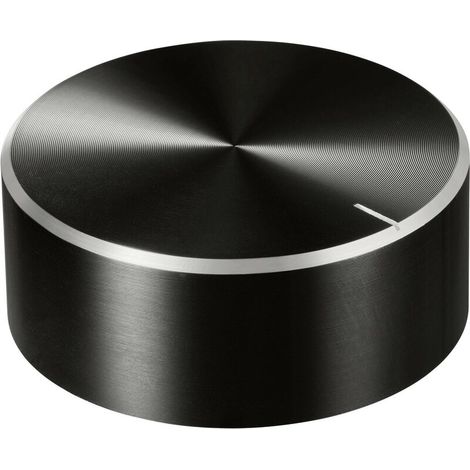 TC-11696532 Tête de bouton rotatif avec marquage noir (Ø x H) 48 mm x 19 mm aluminium, plastique 1 pc(s) R519222 (1/4)