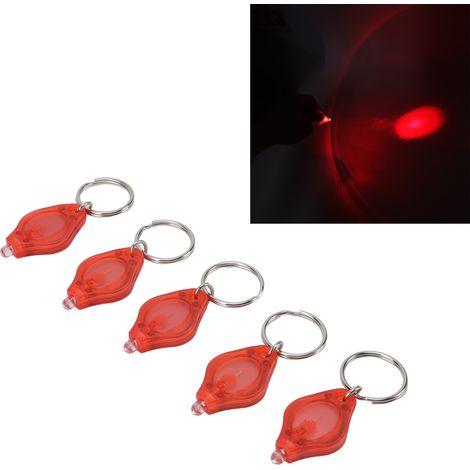 Mini lampe de doigt portable à LED, porte-clés, lumière rouge (1/5)