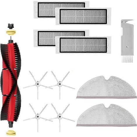 Ersatzteile für Roborock S6 Pure, S6, S4 Max, S6 MaxV, S5 Max, S4 E25 und E35: Hauptbürste, HEPA-Filter und Reinigungstuch. (1/5)