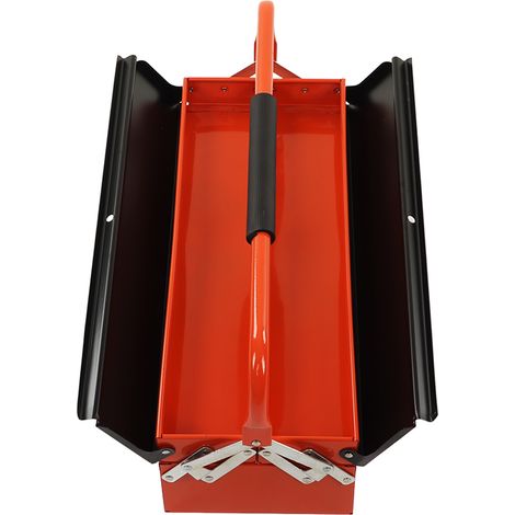Boîte de rangement pour outils à bras articulé, 2 niveaux, 3 plateaux, 530 mm, étui de rangement pliable et épais, organisateur d'outils portable à bras articulé (1/5)
